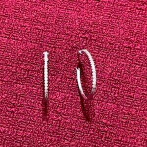 Affinity Diamond 14K White Gold Hoops